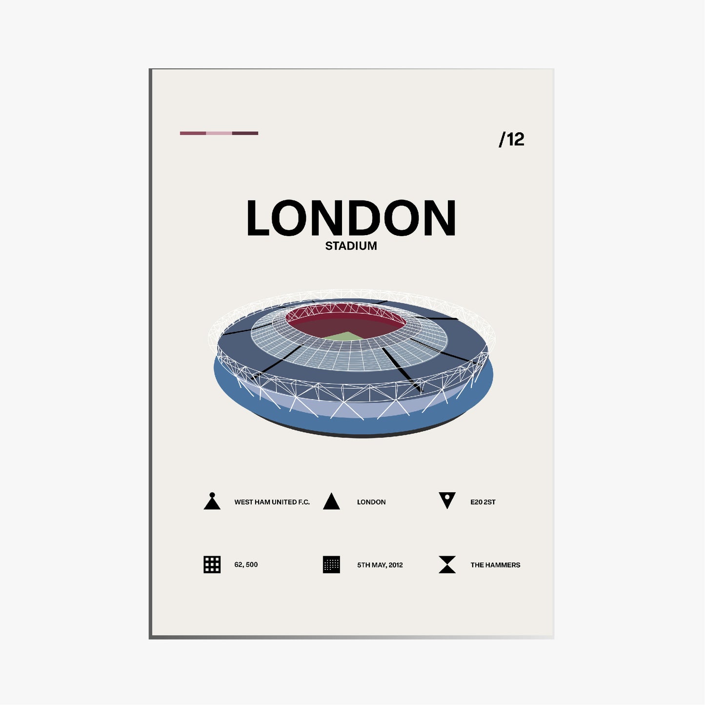 London Stadium - West Ham FC Simple Art Print