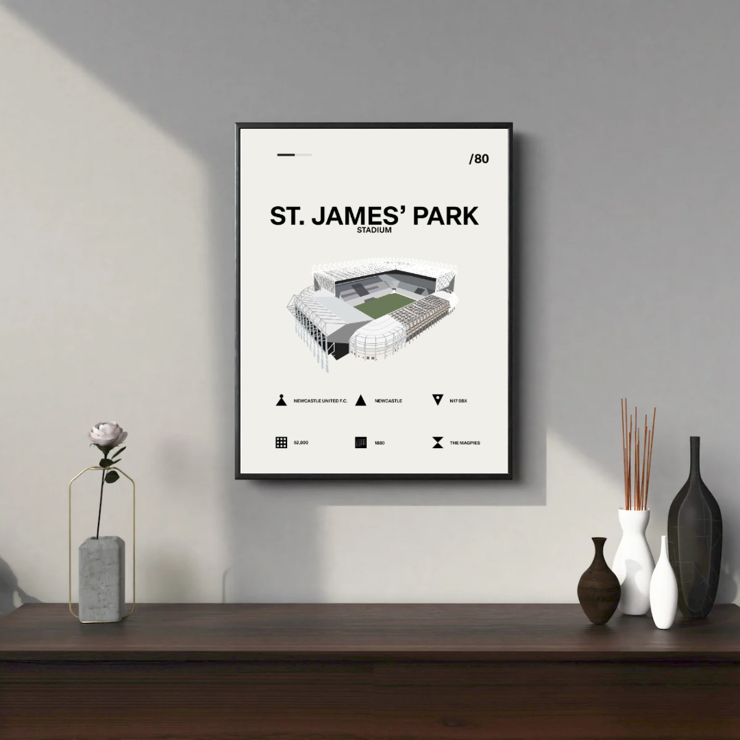 St James Park Stadium - Newcastle United FC Simple Art Print