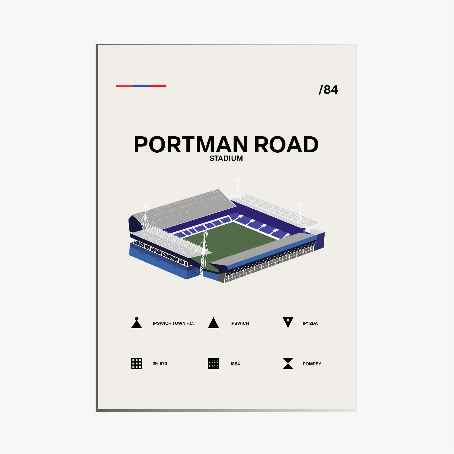 Portman Road Stadium - Ipswich Town FC Simple Art Print