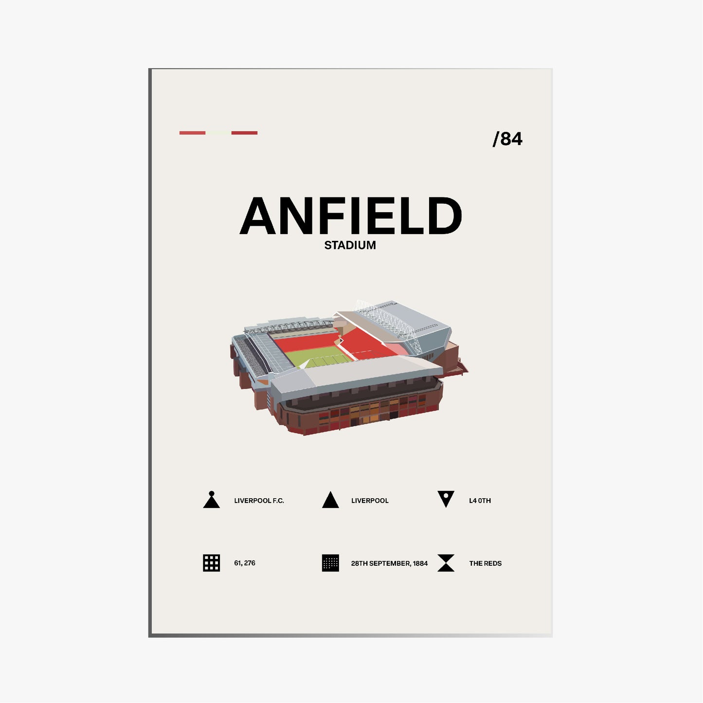 Anfield Stadium - Liverpool FC Simple Art Print