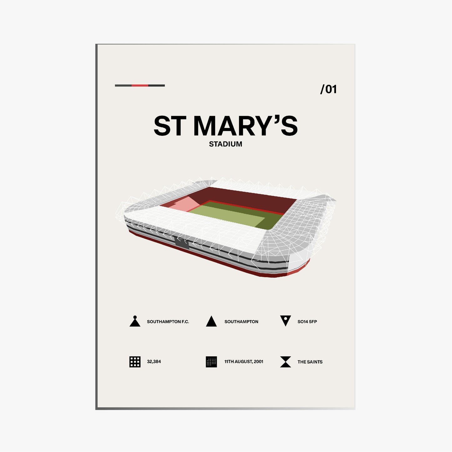 St Mary´s Stadium - Southampton FC Simple Art Print