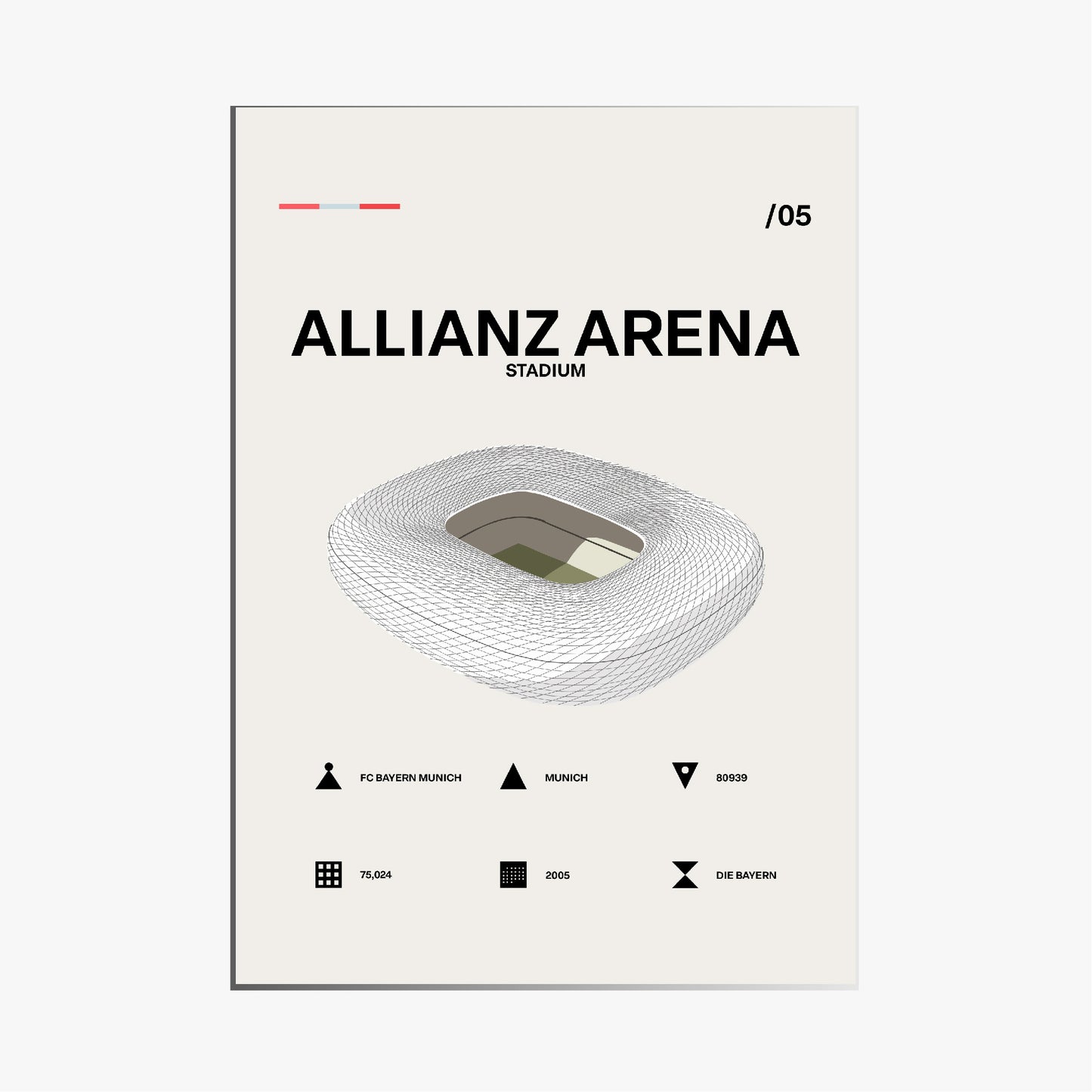 Allianz Arena - Bayern Munich Simple Art Print