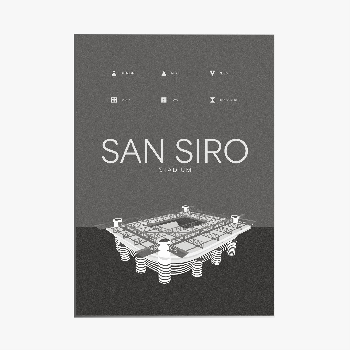 San Siro - A.C. Milan (Black & White)