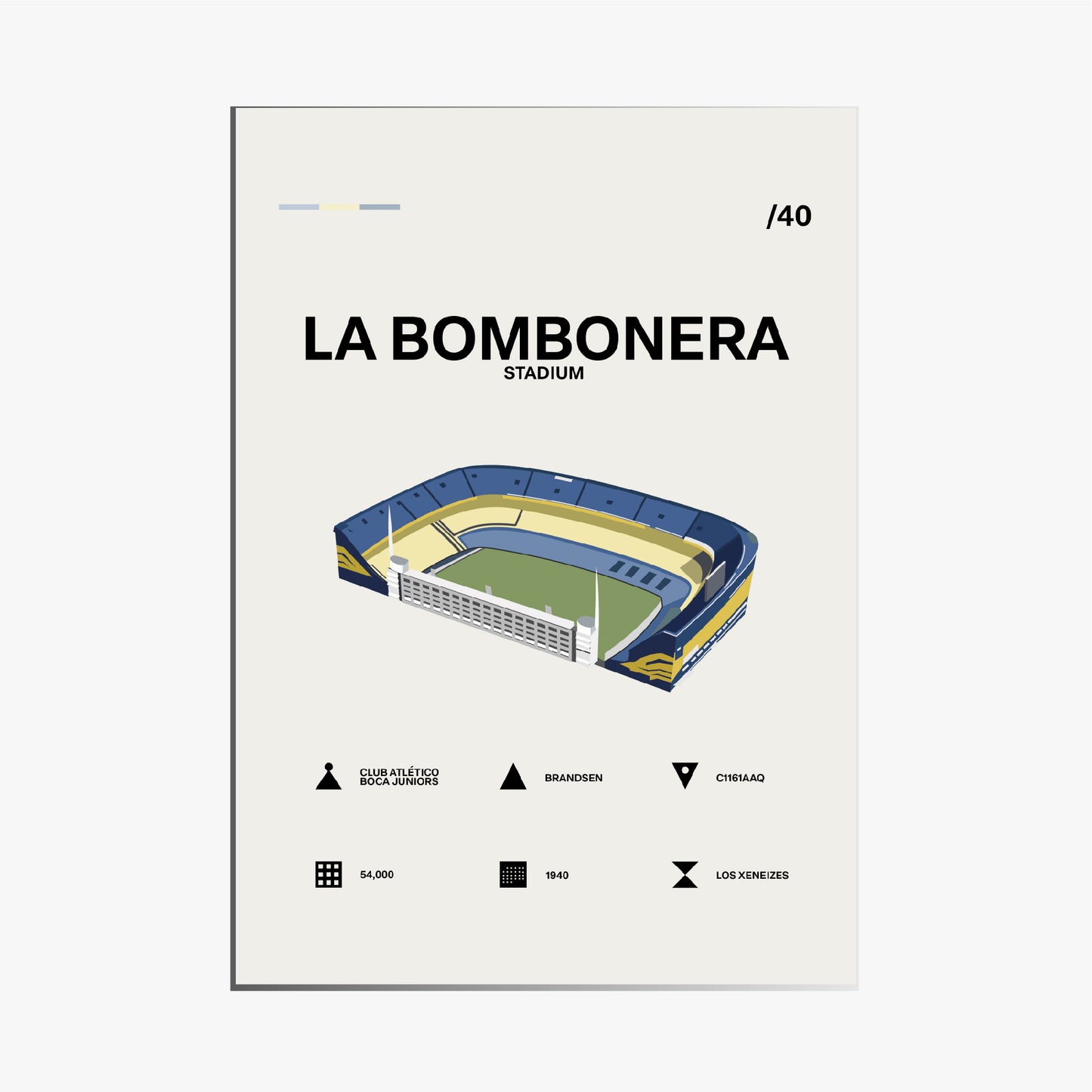 La Bombonera - Boca Juniors Simple Art Print