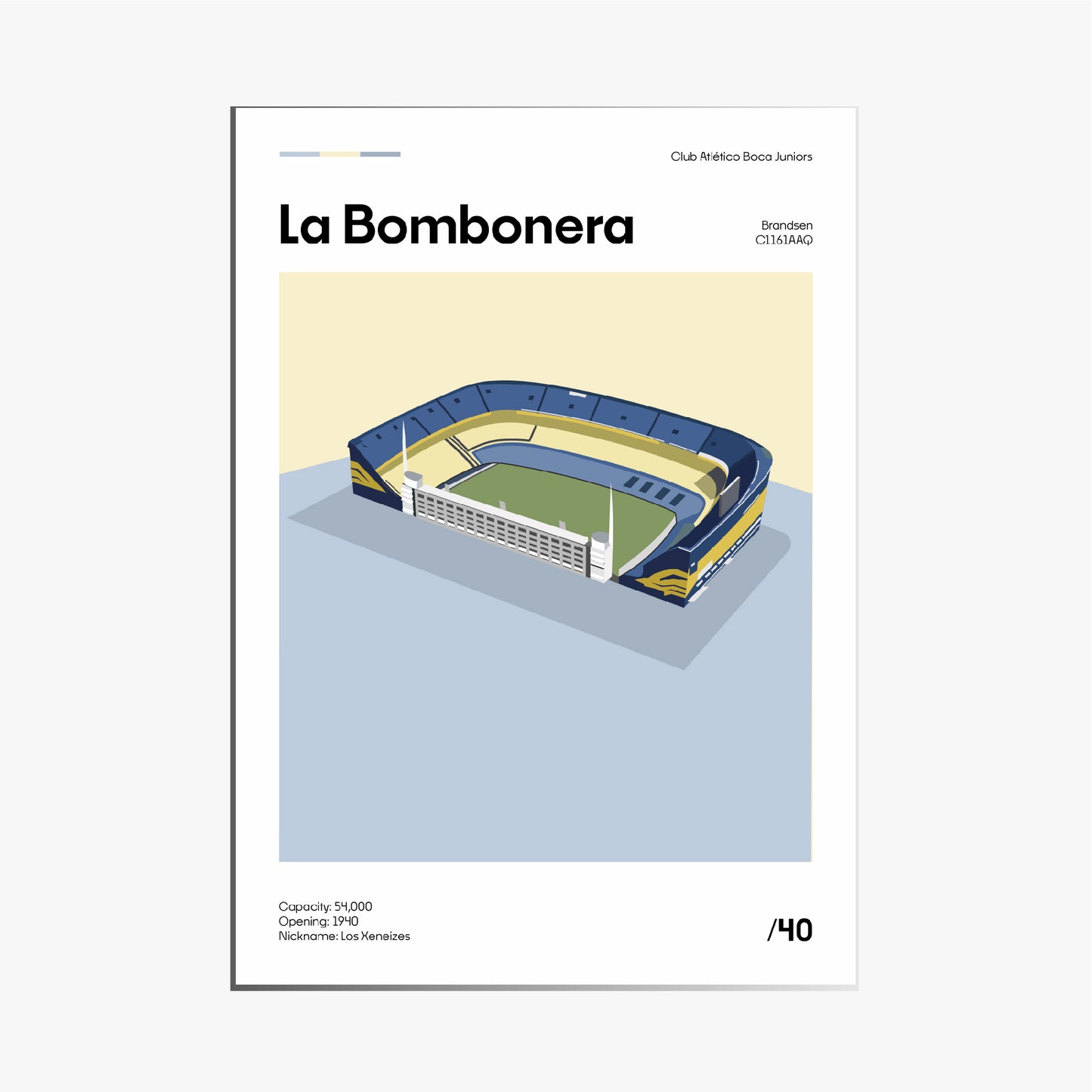 La Bombonera - Boca Juniors Minimalistic Art Print