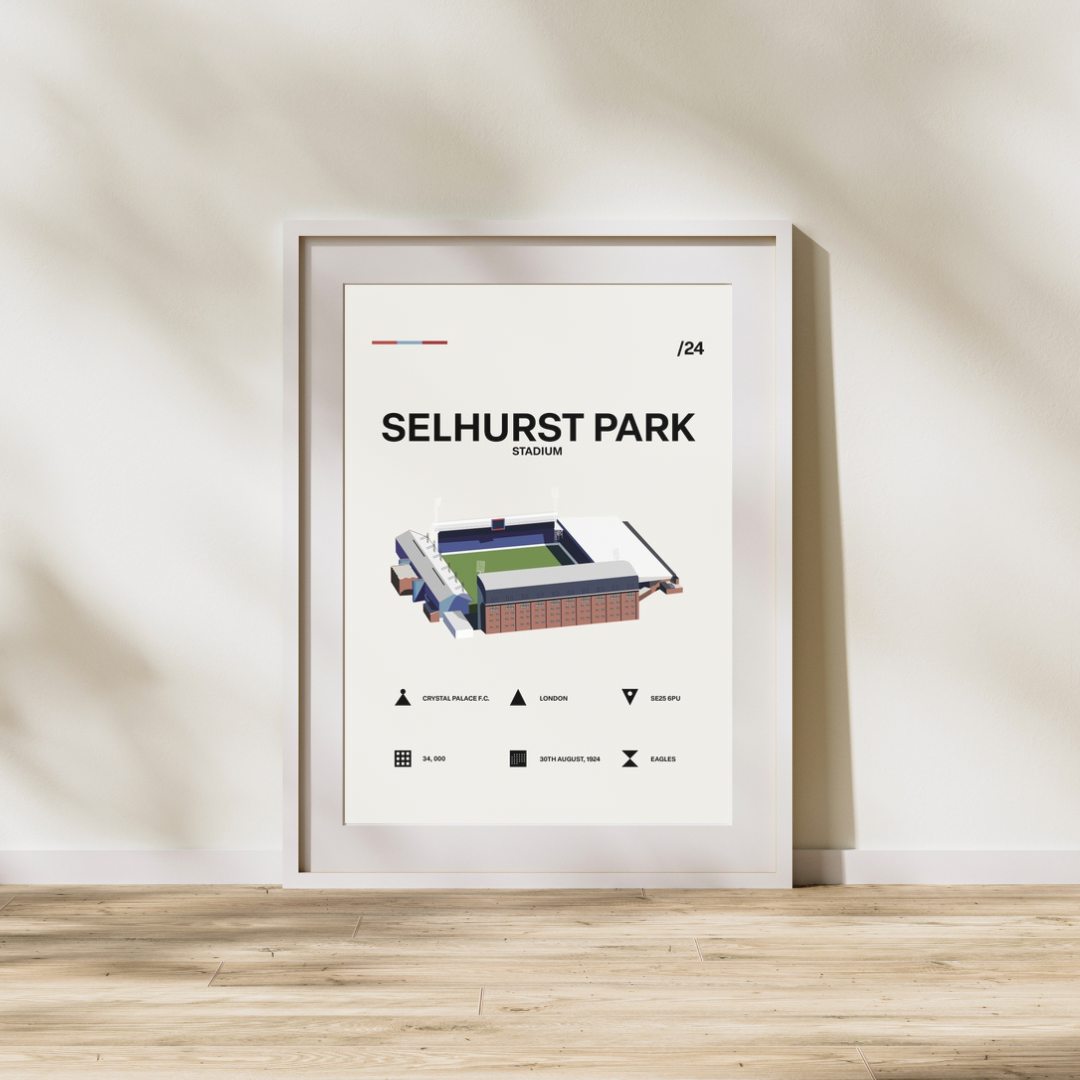 Selhurst Park Stadium - Crystal Palace FC Simple Art Print