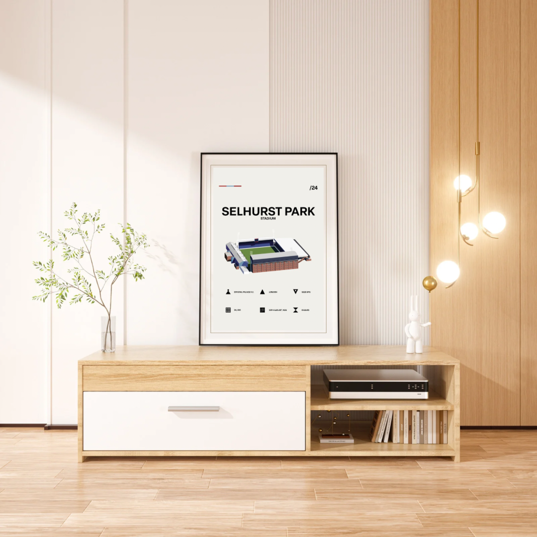 Selhurst Park Stadium - Crystal Palace FC Simple Art Print