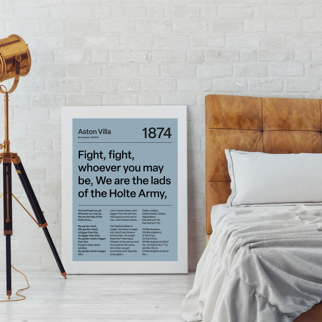 "The Lads of Holter Army" Aston Villa F.C. Art Print (Blue)