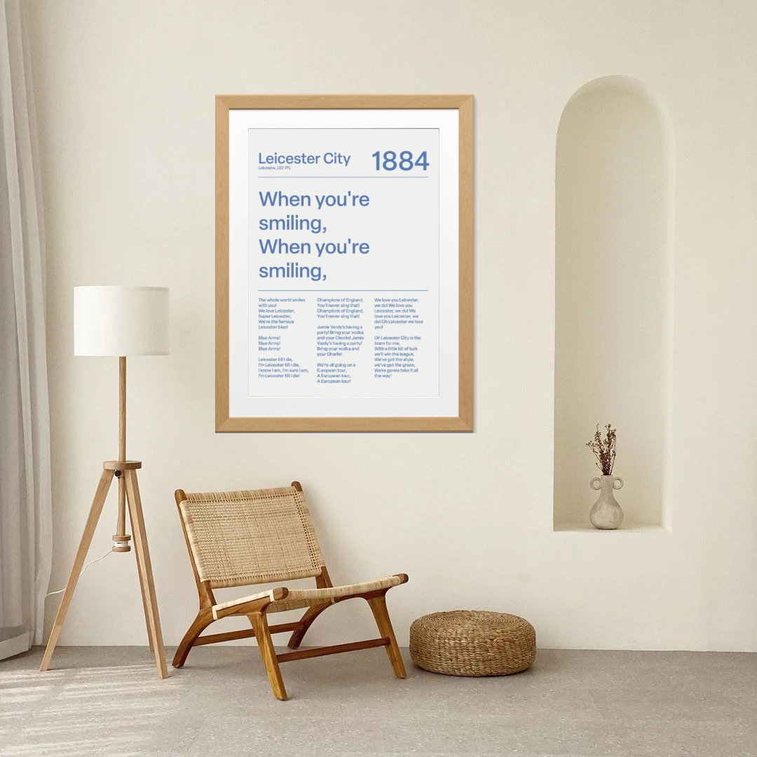 "When you´re smiling" Leicester City F.C. Art Print (White)