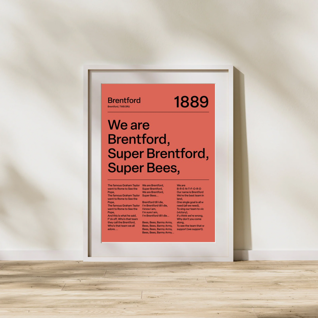 "We are Brentford..." Brentford F.C. Art Print (Red)