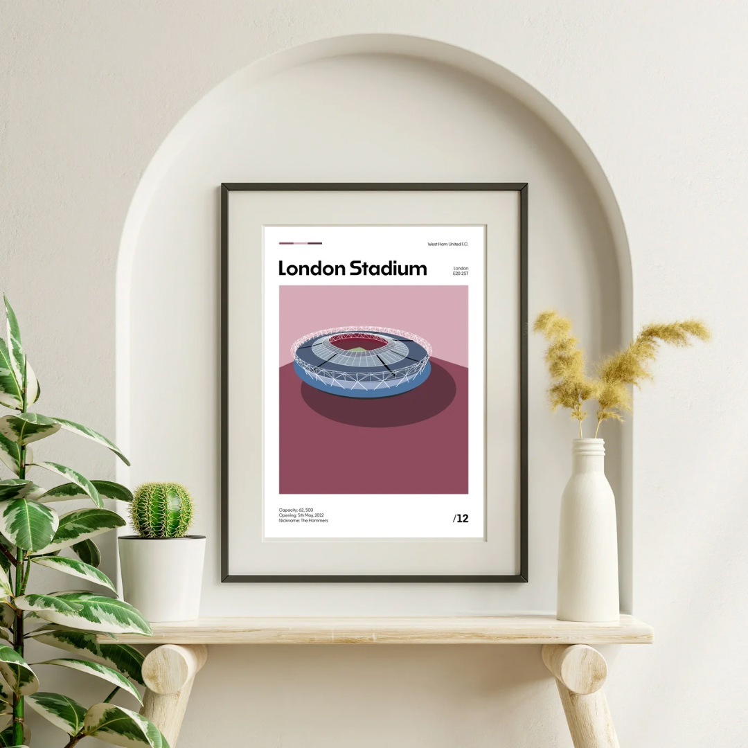London Stadium - West Ham FC Minimalistic Art Print