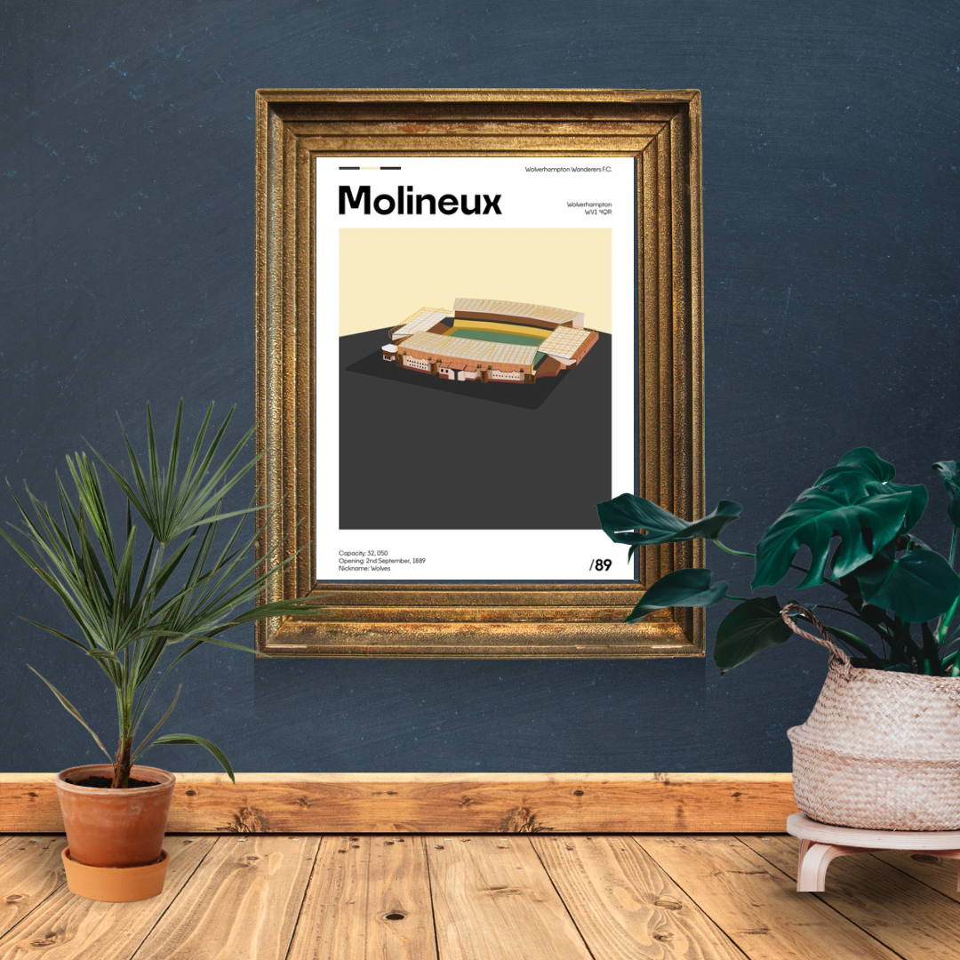 Molineux Stadium - Wolverhampton Wanderers FC Minimalistic Art Print
