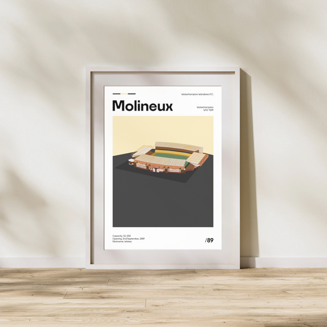 Molineux Stadium - Wolverhampton Wanderers FC Minimalistic Art Print