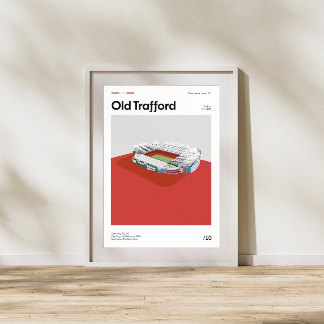 Old Trafford Stadium - Manchester United FC Minimalistic Art Print