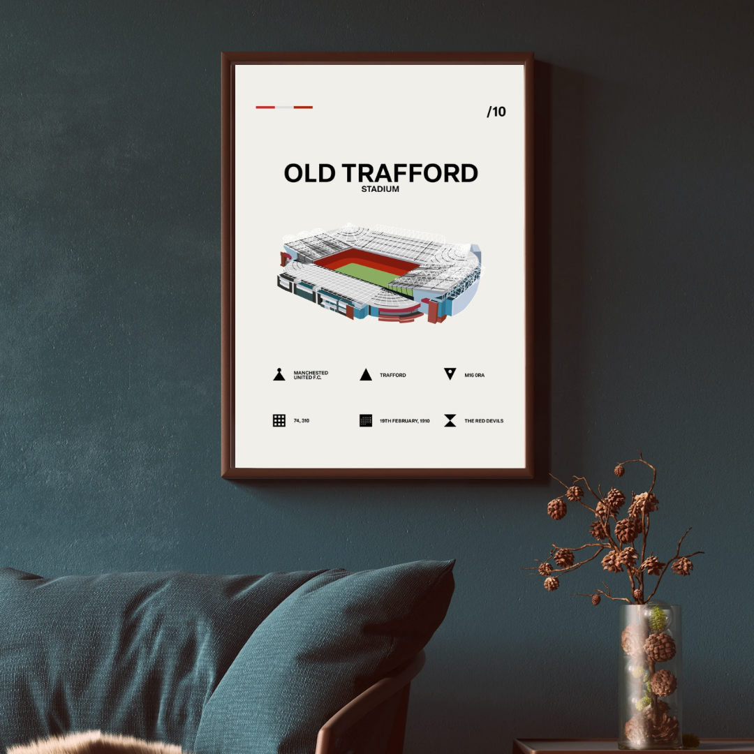 Old Trafford Stadium - Manchester United FC Simple Art Print