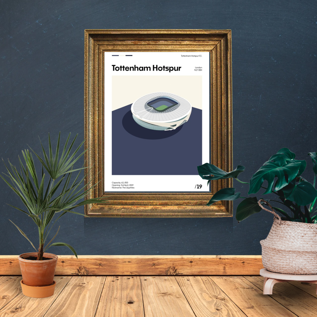 Tottenham Hotspur Stadium - Minimalistic Art Print