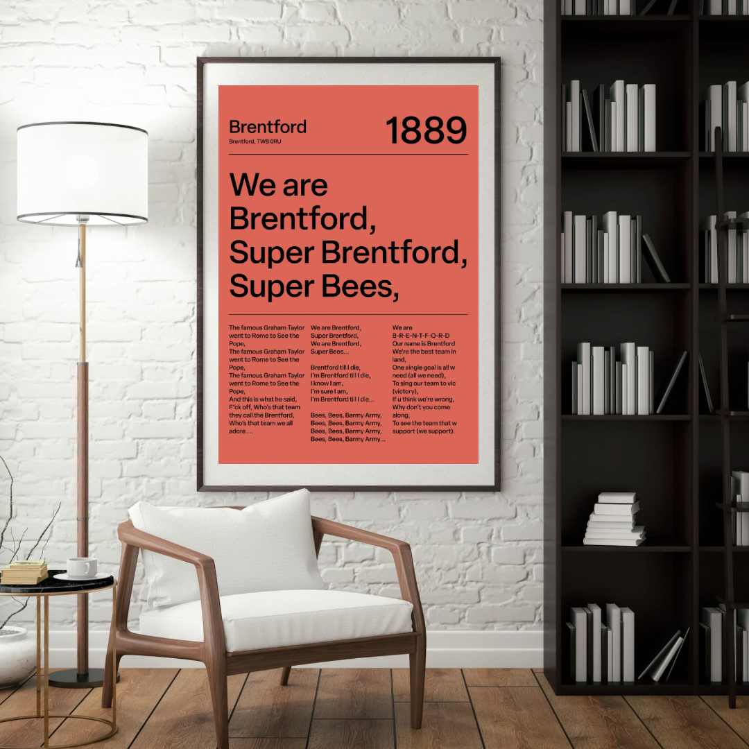 "We are Brentford..." Brentford F.C. Art Print (Red)