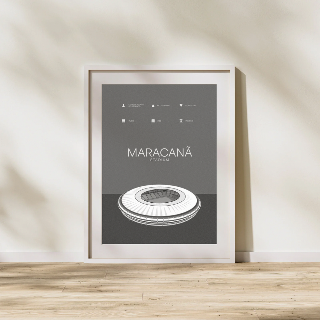 Maracanã - Black & White Art Print