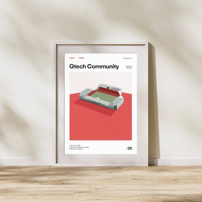 Gtech Community Stadium - Brentford FC Minimalistic Art Print
