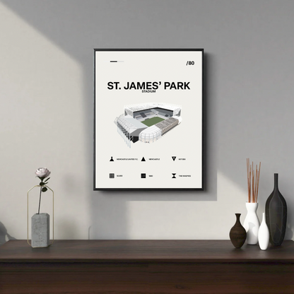 St James Park Stadium - Newcastle United FC Simple Art Print
