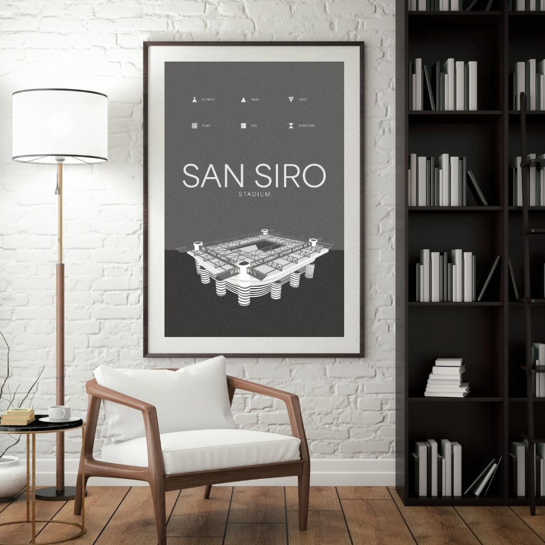 San Siro - A.C. Milan (Black & White)