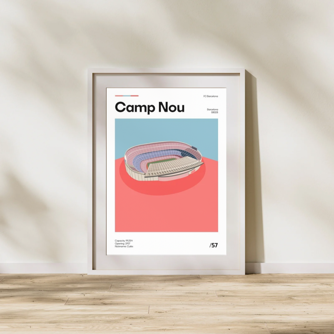 Camp Nou - Barcelona CF Minimalistic Art Print