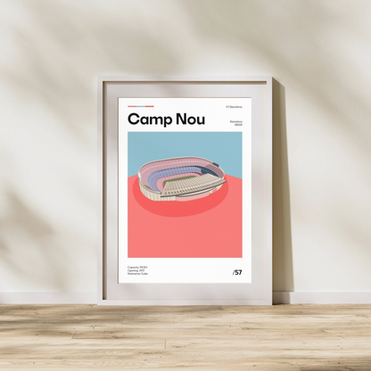 Camp Nou - Barcelona CF Minimalistic Art Print