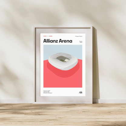 Allianz Arena - Bayern Munich Minimalistic Art Print