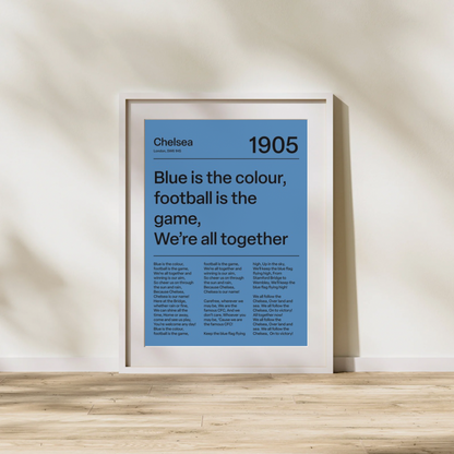 CHELSEA F.C. CHANTS PRINT (BLUE)