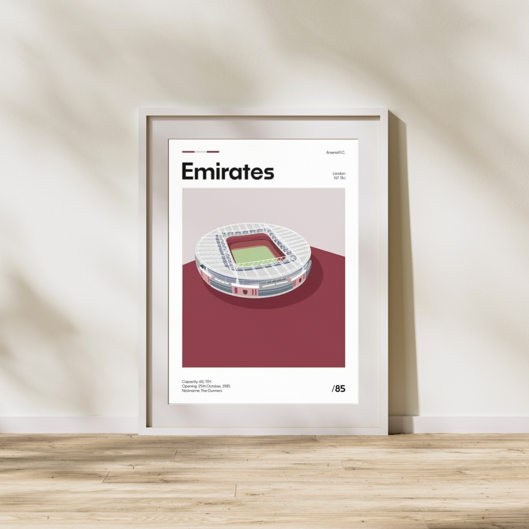 Emirates Stadium - Arsenal FC Minimalistic Art Print
