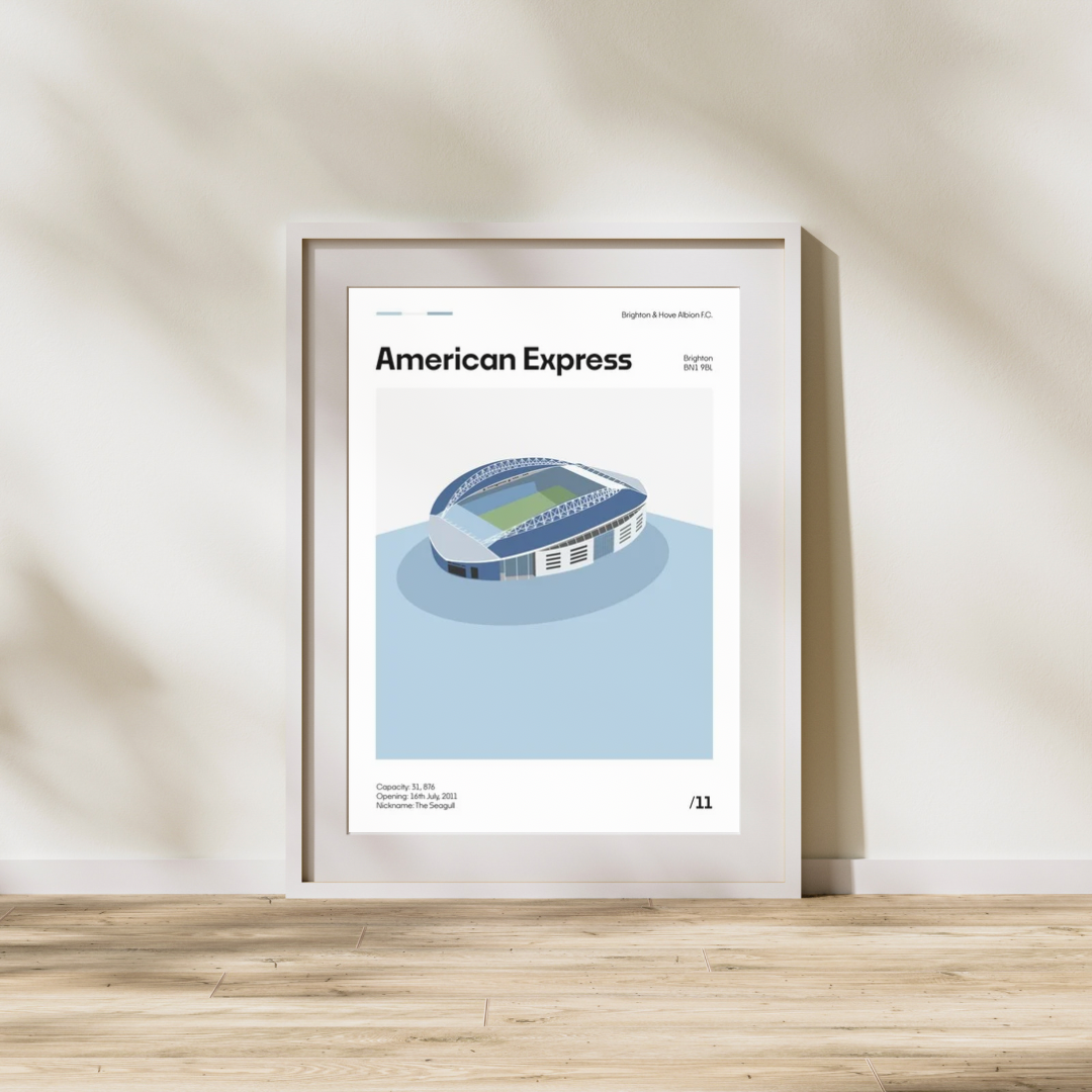 American Express Stadium - Brighton FC Minimalistic Art Print
