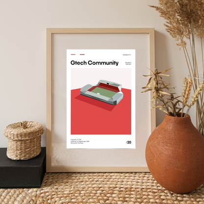 Gtech Community Stadium - Brentford FC Minimalistic Art Print