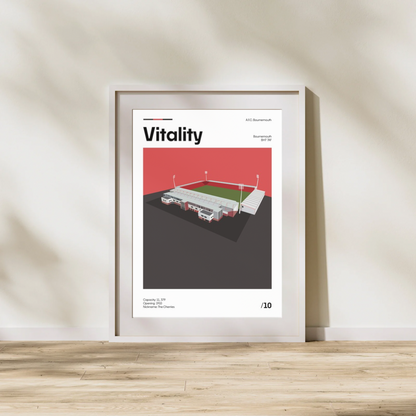 Vitality Stadium - AFC Bournemouth Minimalistic Art Print