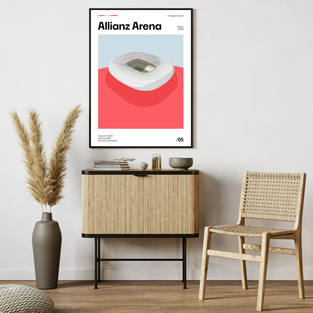 Allianz Arena - Bayern Munich Minimalistic Art Print