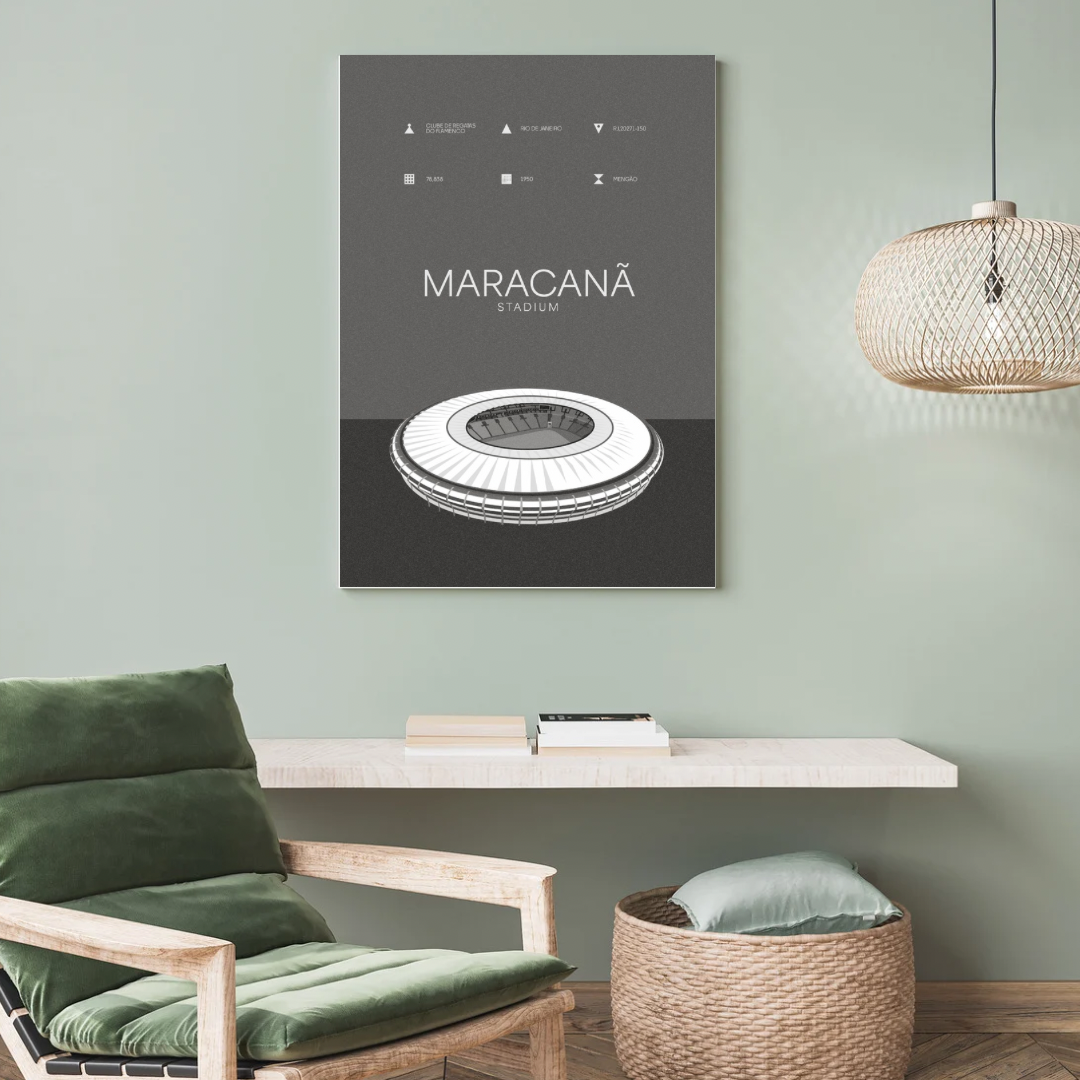 Maracanã - Black & White Art Print