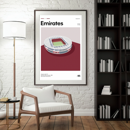 Emirates Stadium - Arsenal FC Minimalistic Art Print