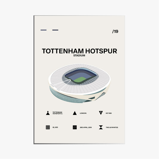 Tottenham Hotspur Stadium - Simple Art Print