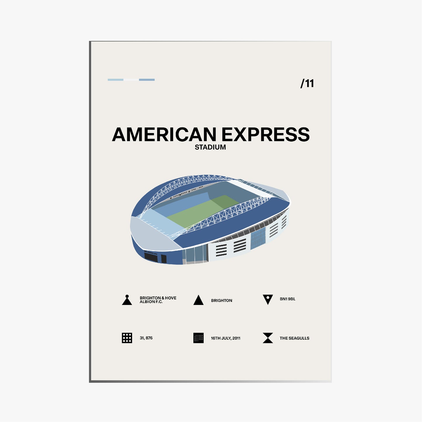 American Express Stadium - Brighton FC Simple Art Print