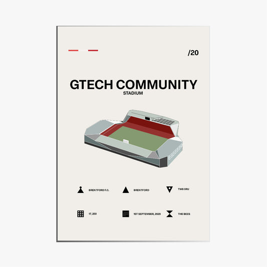 Gtech Community Stadium - Brentford FC Simple Art Print