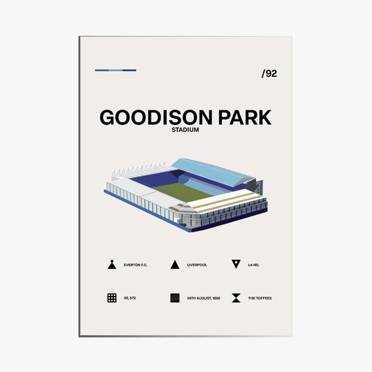 Goodison Park Stadium - Everton FC Simple Art Print