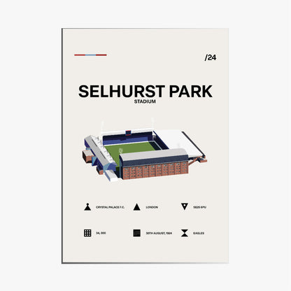 Selhurst Park Stadium - Crystal Palace FC Simple Art Print