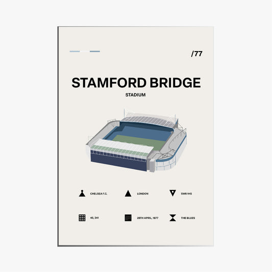 Stamford Bridge Stadium - Chelsea FC Simple Art Print