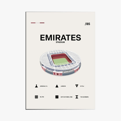 Emirates Stadium - Arsenal FC Simple Art Print