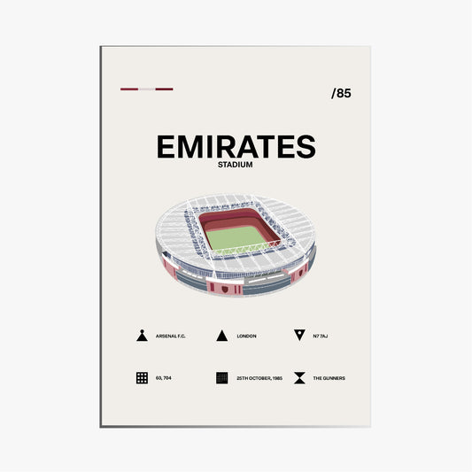 Emirates Stadium - Arsenal FC Simple Art Print