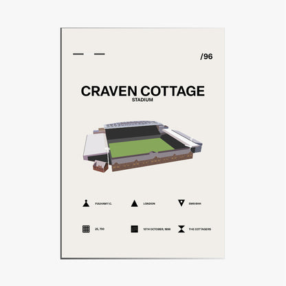 Craven Cottage Stadium - Fulham FC Simple Art Print