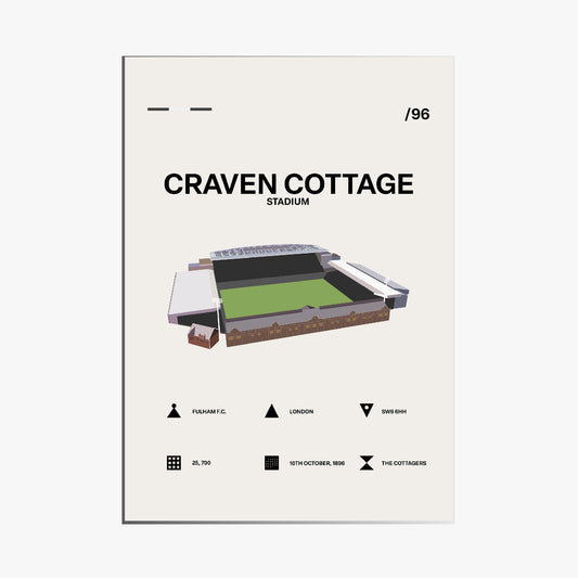 Craven Cottage Stadium - Fulham FC Simple Art Print