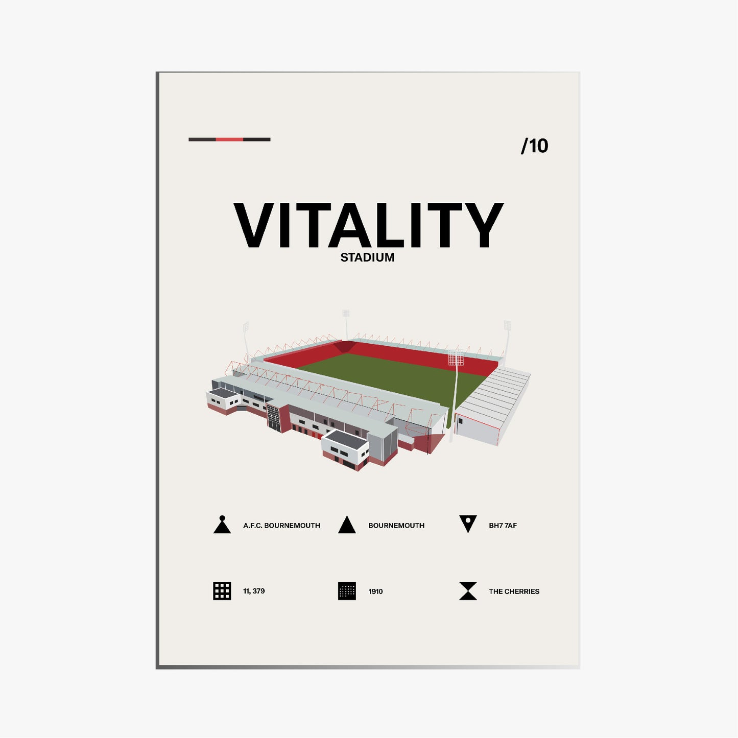 Vitality Stadium - AFC Bournemouth Simple Art Print