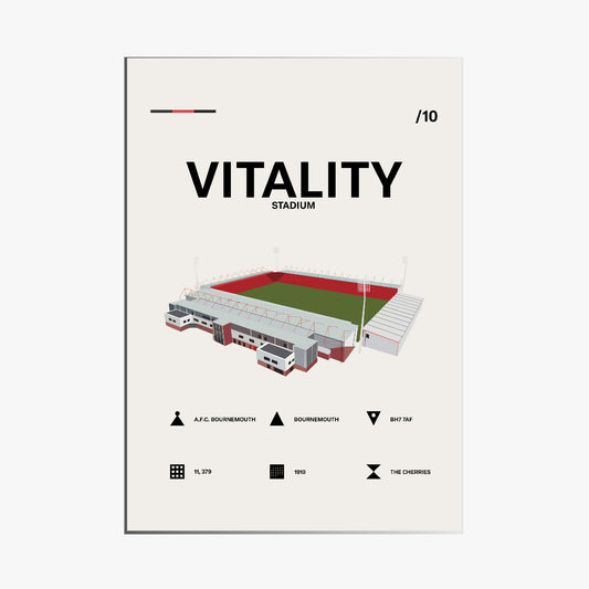 Vitality Stadium - AFC Bournemouth Simple Art Print
