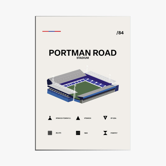Portman Road Stadium - Ipswich Town FC Simple Art Print