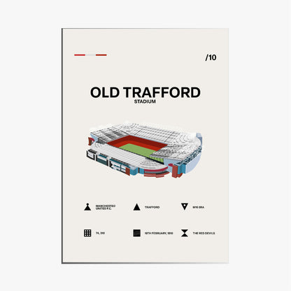 Old Trafford Stadium - Manchester United FC Simple Art Print
